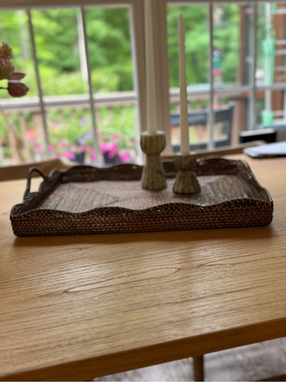 Scallop Rectangular Tray With Handles - Picture 9 of 14